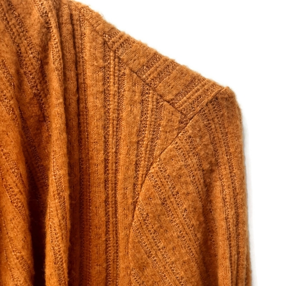 Anthropologie Maeve Rafela hacci surplice mustard sweater Small - Picture 7 of 10